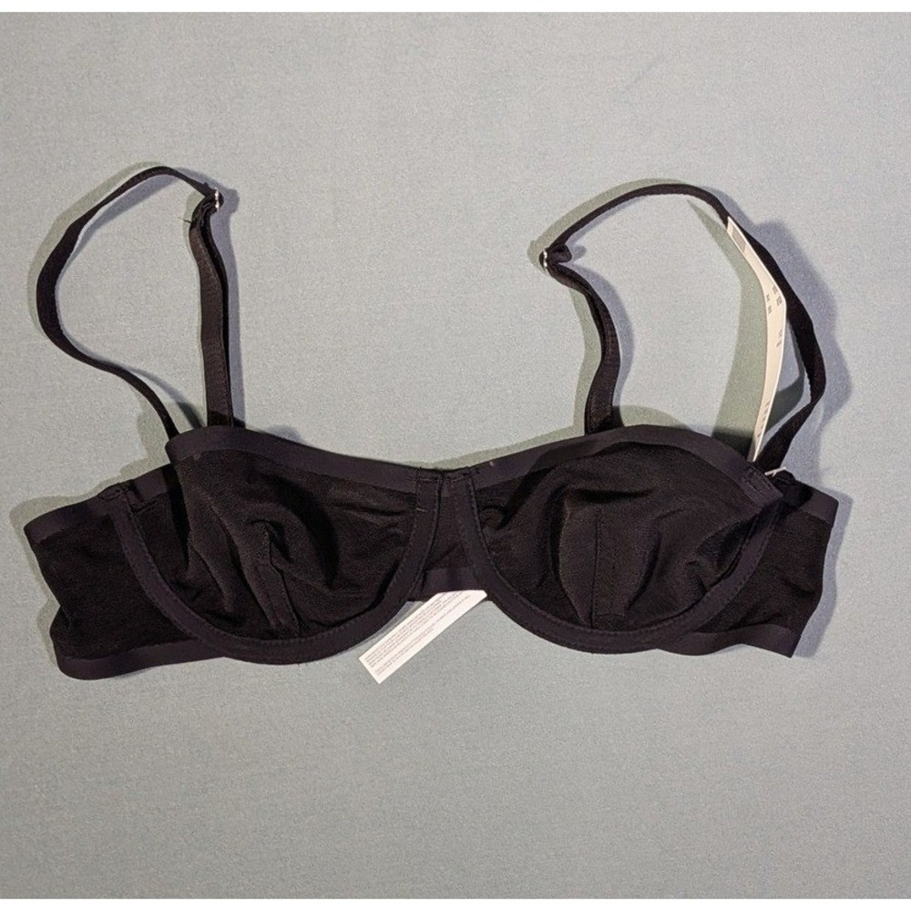 Out From Under Urban Outfitters Sheer Mesh Underwire Balconette Bra Black 32A